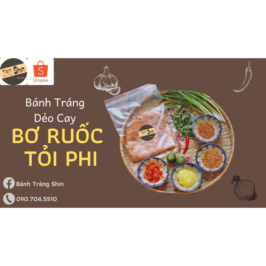 Bánh Tráng muối Dẻo Cay Bơ Ruốc Zip L