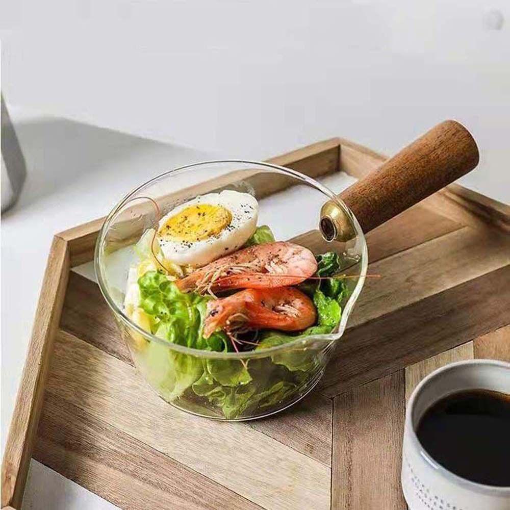 Nồi thủy tinh trong suốt nấu cháo / sữa / cháo thiết kế tiện dụng cho gia đình
