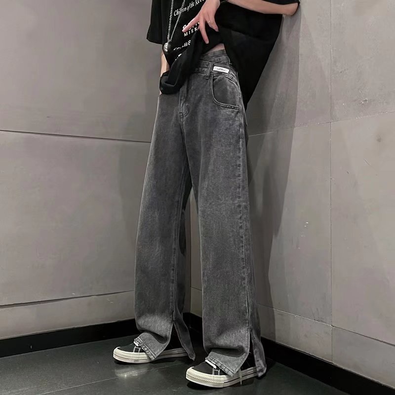 Quần jean dài dáng suông rộng phong cách thời trang hàn quốc cho nam giới quần jean nam cotton bigsize simple dây kéo fashion quần ống suông thời trang phong cách hàn quốc from rộng