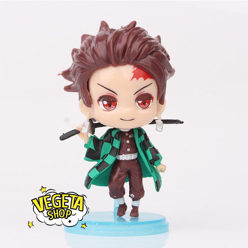 Mô hình Kimetsu No Yaiba - Mô hình thanh gươm diệt quỷ - Set 5 nhân vật Tanjiro Nezuko Zenitsu Inosuke Giyu - Cao 8cm