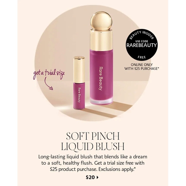 Rare Beauty by Selena Gomez ✨ Má hồng dạng kem Soft Pinch Liquid Blush