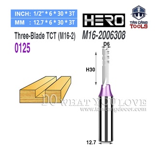 Mũi cnc tct m16-2 hero 6 x 30 mm cốt 12.7 mm