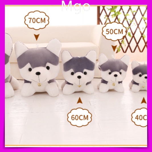 Gấu Bông Con Chó Husky Nhồi Bông Con Chó Dễ Thương Cao Cấp Cao Siêu Mềm Mịn An Toàn 25cm Và 40cm