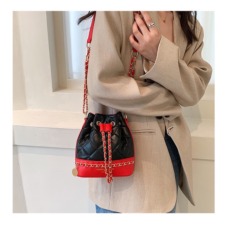 IELGY Túi Đeo Chéo Dây Rút Thêu Họa Tiết Kim Cương Mới Cho Nữ