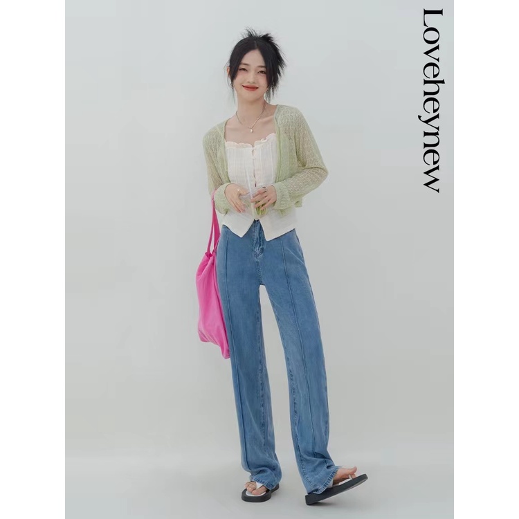 Áo khoác cardigan ren mỏng vừa vặn Thời trang mùa hè