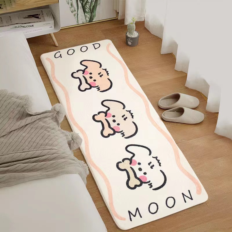 Thảm Lông Trải Sàn Họa Tiết Hoạt Hình Dễ Thương Cho Phòng Ngủ
