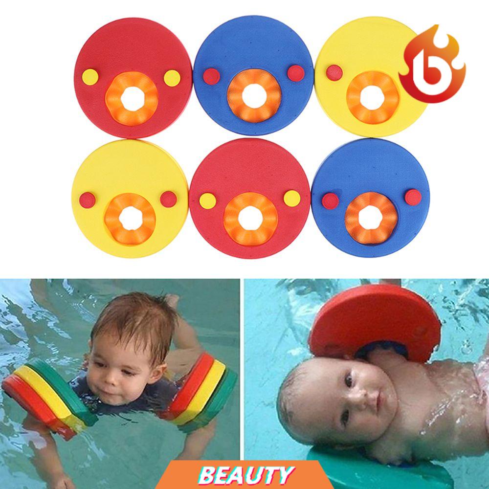 BEAUTY 6PCS Rings Arm Bands Swim Pool Swimming Exercises Circles EVA Foam Swim Discs Float Board Baby Hot Swimming Tools Floating Sleeves