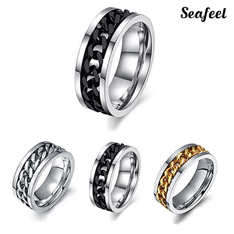 SF Nhẫn Thép Không Gỉ Phong Cách Punk Cho Nam Và Nữ