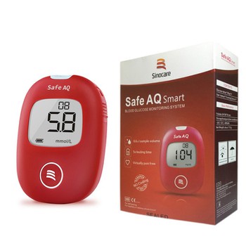 Máy đo đường huyết Sinocare Safe AQ + 50 que thử TẶNG THÊM 50 kim lấy máu