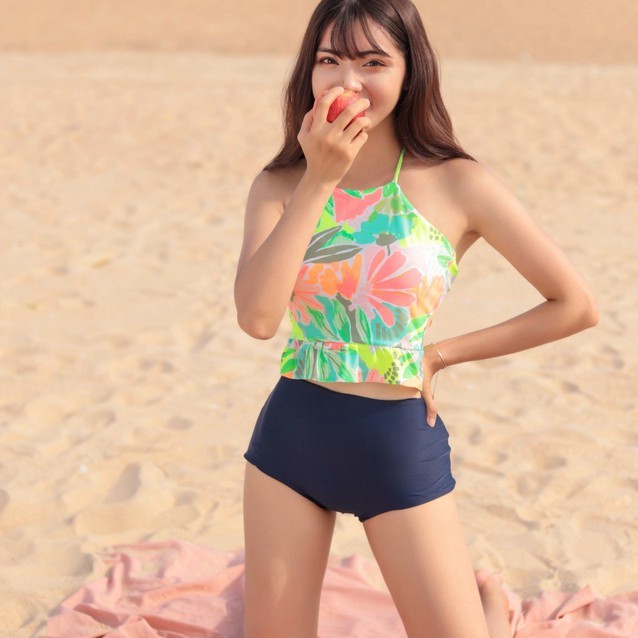 Quần bơi lẻ trơn xanh đen VIBES Bikini Bottoms Navy