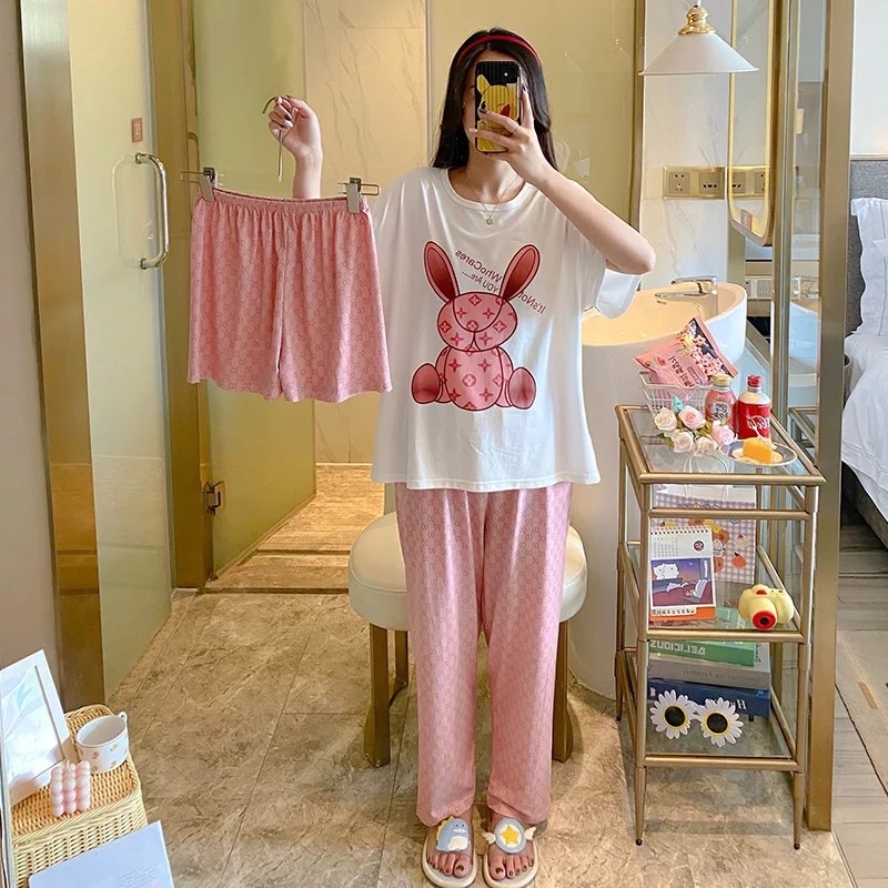 Set Đồ Mặc Nhà 3 Món Nhiều Hình Dễ Thương Chất Cotton Cực Mát FREESHIP50K beechanstore