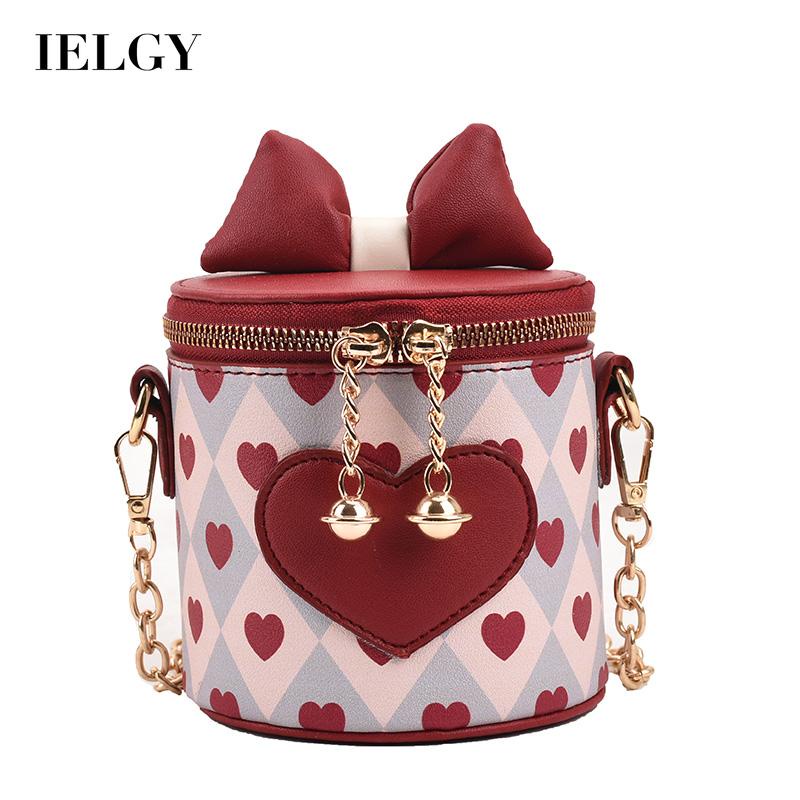 Túi đeo vai nữ IELGY hình trụ phối sợi xích xinh xắn thời trang