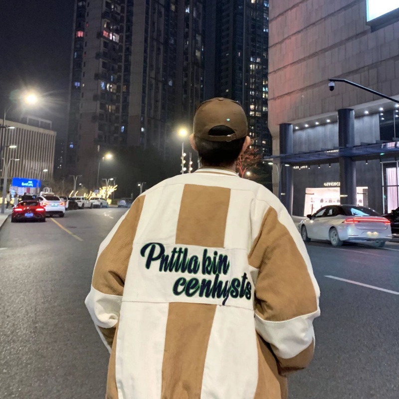 Áo Khoác Bóng Chày Vải Nhung Dáng Rộng Màu Sắc Retro Thời Trang Xuân Thu Cho Nam Và Nữ