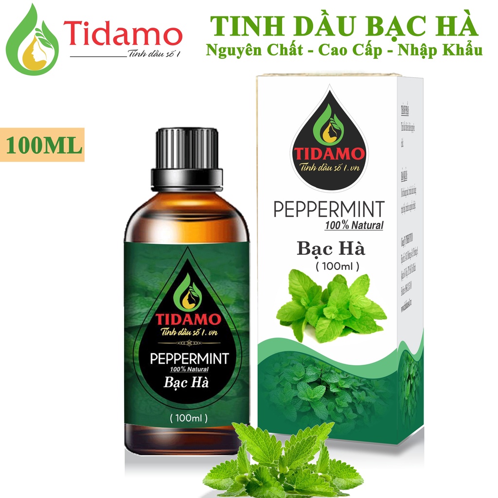 Tinh Dầu BẠC HÀ 100ML Cao Cấp Nhập Khẩu, Có Kiểm Nghiệm Chất Lượng, Chính Hãng TIDAMO, Thơm Thư Giản, Tốt Cho Sức Khỏe