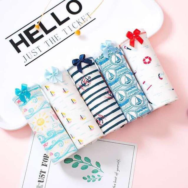 Túi 5 Chiếc Quần Lót Cotton Nữ Cute Cao Cấp