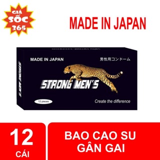 [GIÁ SỈ] 2 hộp = 24 chiếc Bao cao su con báo STRONG MEN Gân Gai Nhật Bản)