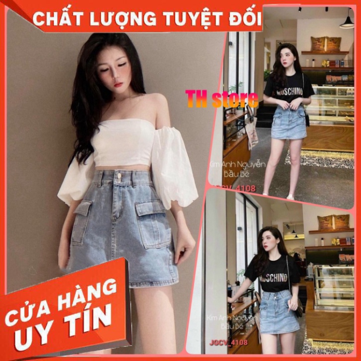 Chân Váy Jeans xòe chữ A hàng cao cấp - Hàng nhập khẩu