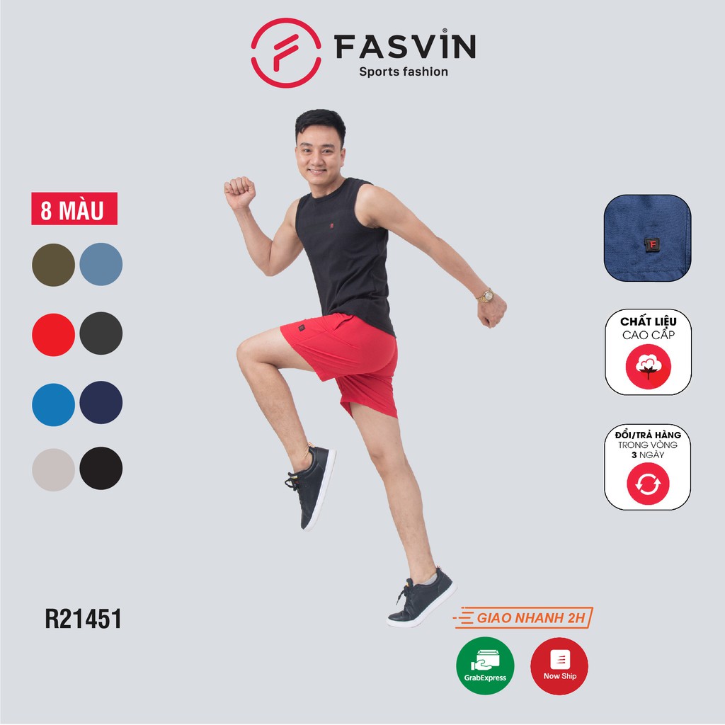 Quần running Fasvin R21451.SG quần short thể thao nam vải gió chun mềm mại phù hợp cho hoạt động thể thao | BigBuy360 - bigbuy360.vn