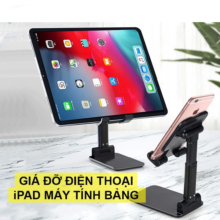 Giá đỡ điện thoại để bàn gấp gọn đa năng chất liệu nhựa cao cấp phù hợp mọi dòng điện thoại, ipad