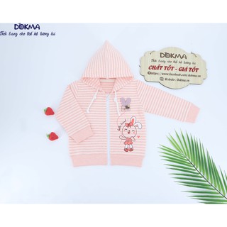 [Mã BMLT30 giảm đến 30K đơn 299K] DA612 Áo khoác mũ kẻ Dokma (9-36M)