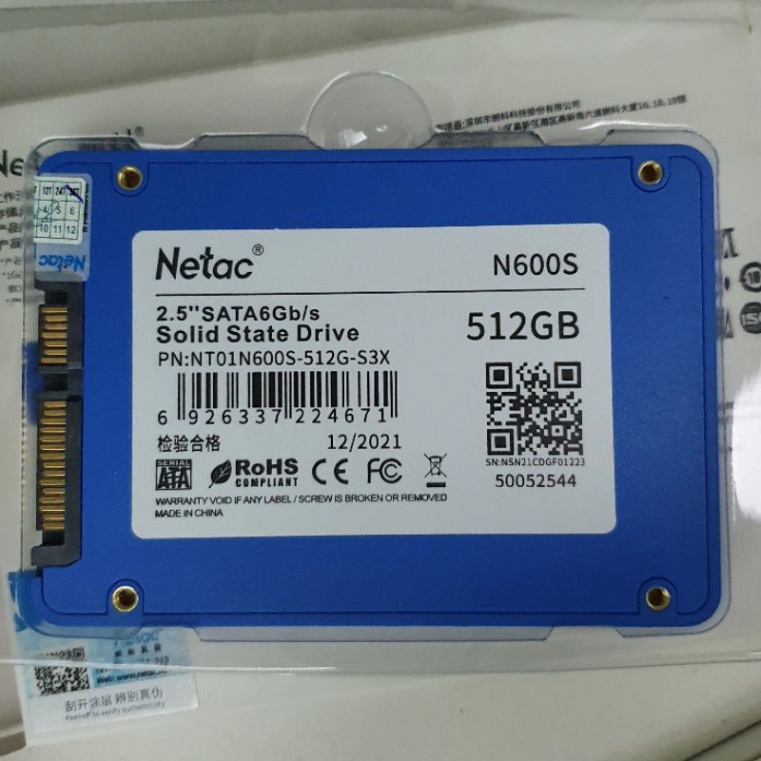 Ổ Cứng Ssd Netac 512G 256G 128G 535S Sata3 2.5 Inch Fullbox Chính Hãng
