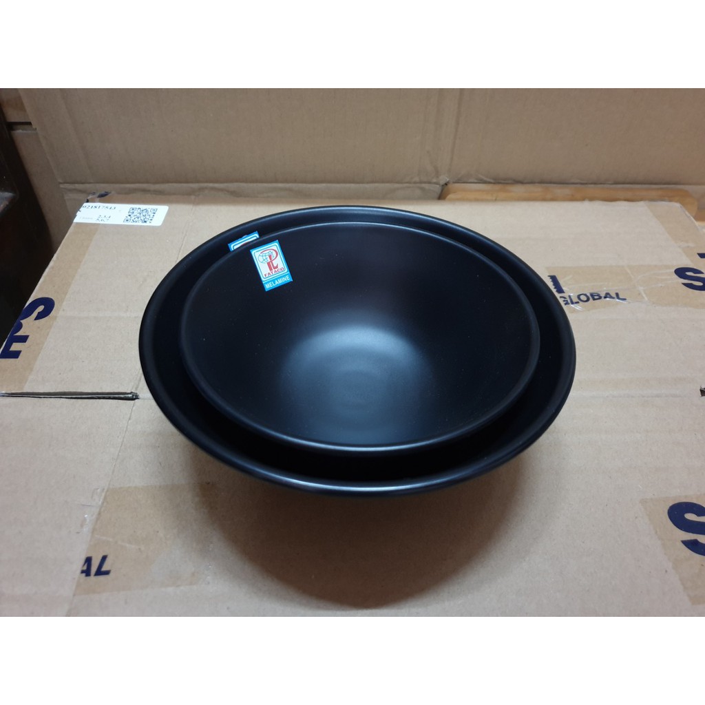 Tô nhựa Melamine Nhám Đen size 14.8 cm