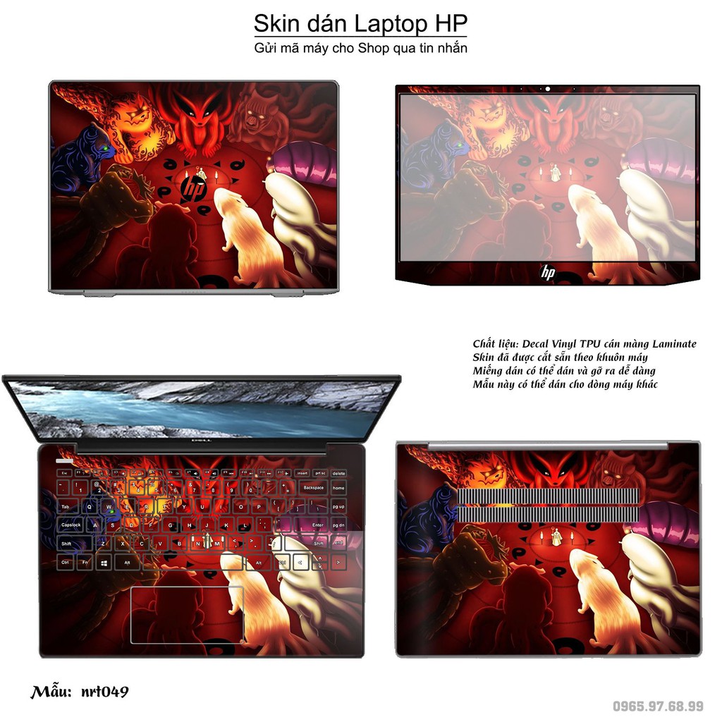 Skin dán Laptop HP in hình Naruto nhiều mẫu 2 (inbox mã máy cho Shop)