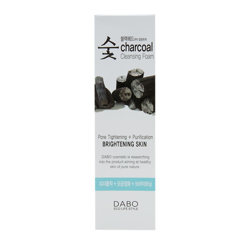 [ Hàng Chính Hãng] Sữa rửa mặt than hoạt tính sạch da xóa mụn sạch nhờn Dabo Charcoal Hàn Quốc ( 60ml)