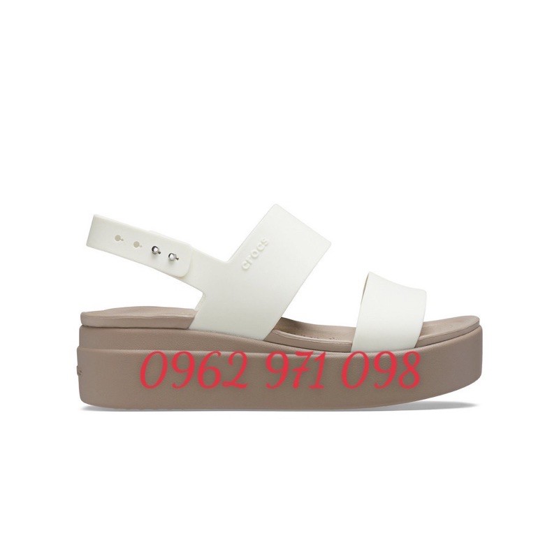 SANDAL ĐẾ XUỒNG BROOKLYN CHO NỮ MÀU TRẮNG