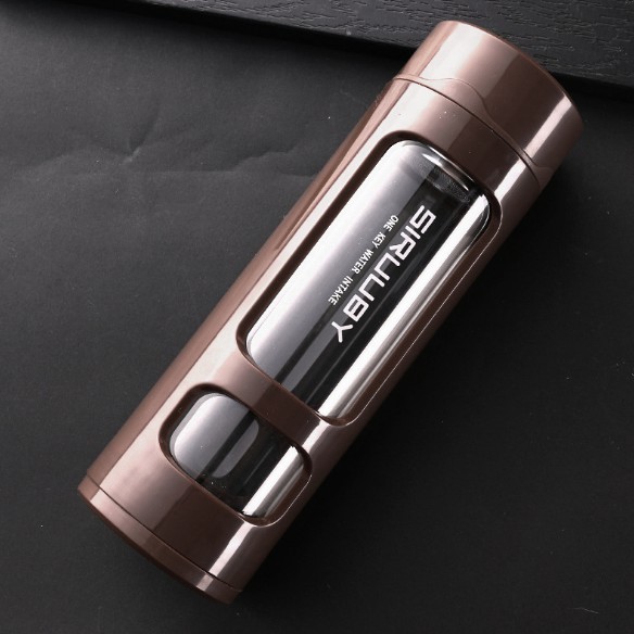Bình nước thủy tinh 2 lớp chống vỡ 420ml có ngăn lọc trà inox | BigBuy360 - bigbuy360.vn