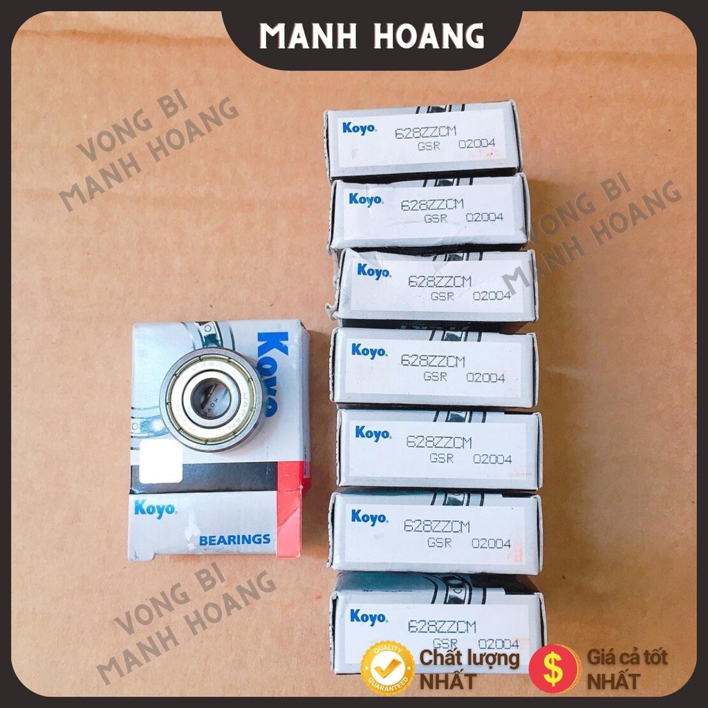 Vòng bi, bạc đạn 628 ZZCM KOYO, tiêu chuẩn quốc tế, chất lượng cao, bền bỉ - Vòng bi Mạnh Hoàng