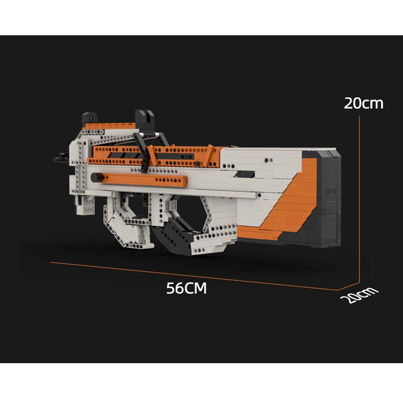 Bộ Đồ Chơi Xếp Hình Thiết Kế Bởi Kevin183 Lắp Ráp LEGO Mô Hình PUBG Súng P90 Asiimov