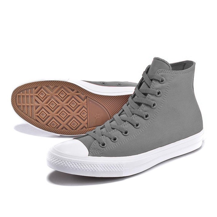 Giày Nam, Giày Sneaker CKII Vải - Đế Cao Su Cổ Cao Màu Xám