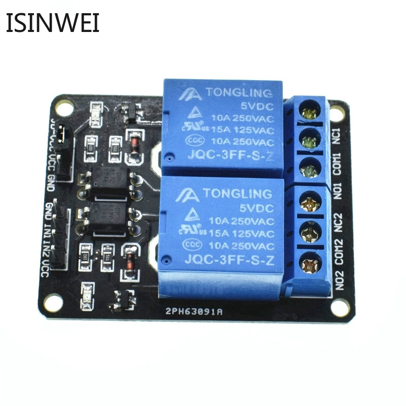 Bảng mở rộng mô-đun rơ le 5V 2 cổng mức thấp chuyên dụng cho Arduino