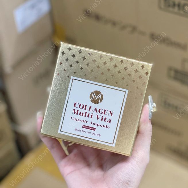 Tinh chất chống lão hóa làm trắng da JM Collagen Multi Vita Capsule Ampoule Whitening Care (38 viên)