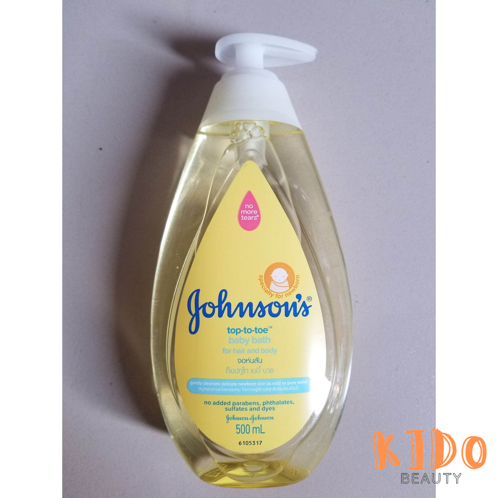 Sữa tắm gội toàn thân cho bé JOHNSON 'S Top-to-toe Baby Bath Mild As Pure Water - Dầu tắm gội Johnson 200ml/500ml