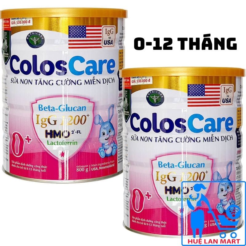 Combo 2 hộp Sữa Bột Nutricare ColosCare 0+ Sữa Non Tăng Cường Miễn Dịch Hộp 800g