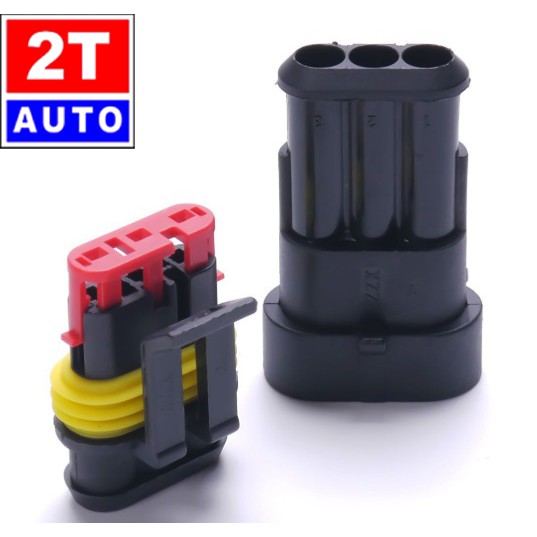Đầu cút jack giắc nối dây điện 3 chân chống nước dùng cho xe máy xe hơi ô tô- Giá cho 1 sản phẩm:   SKU:266