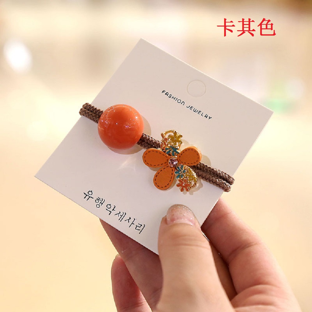 Dây Buộc Tóc Co Giãn Đính Hoa Xinh Xắn Cho Nữ