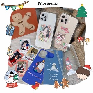 Ốp iphone full viền trong suốt in hình noel xinh xắn