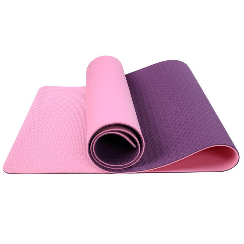 Thảm tập yoga gym tại nhà 2 lớp dài 1m83 chống trơn trượt, bám sàn tốt- tham tap yoga tap gym tai nha