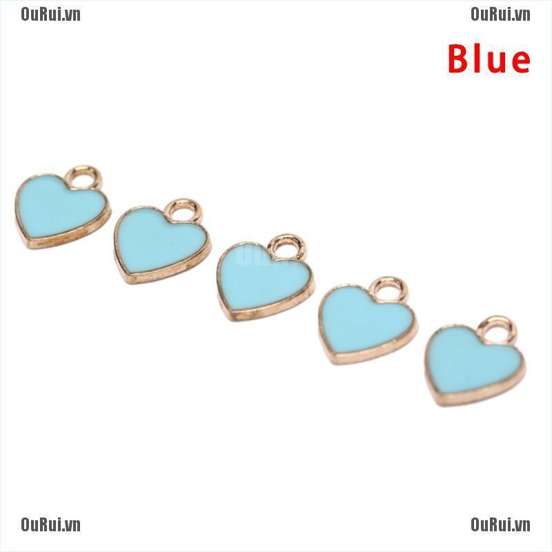 Bộ 20 Phụ Kiện Tráng Men Hình Trái Tim Nhiều Màu Sắc