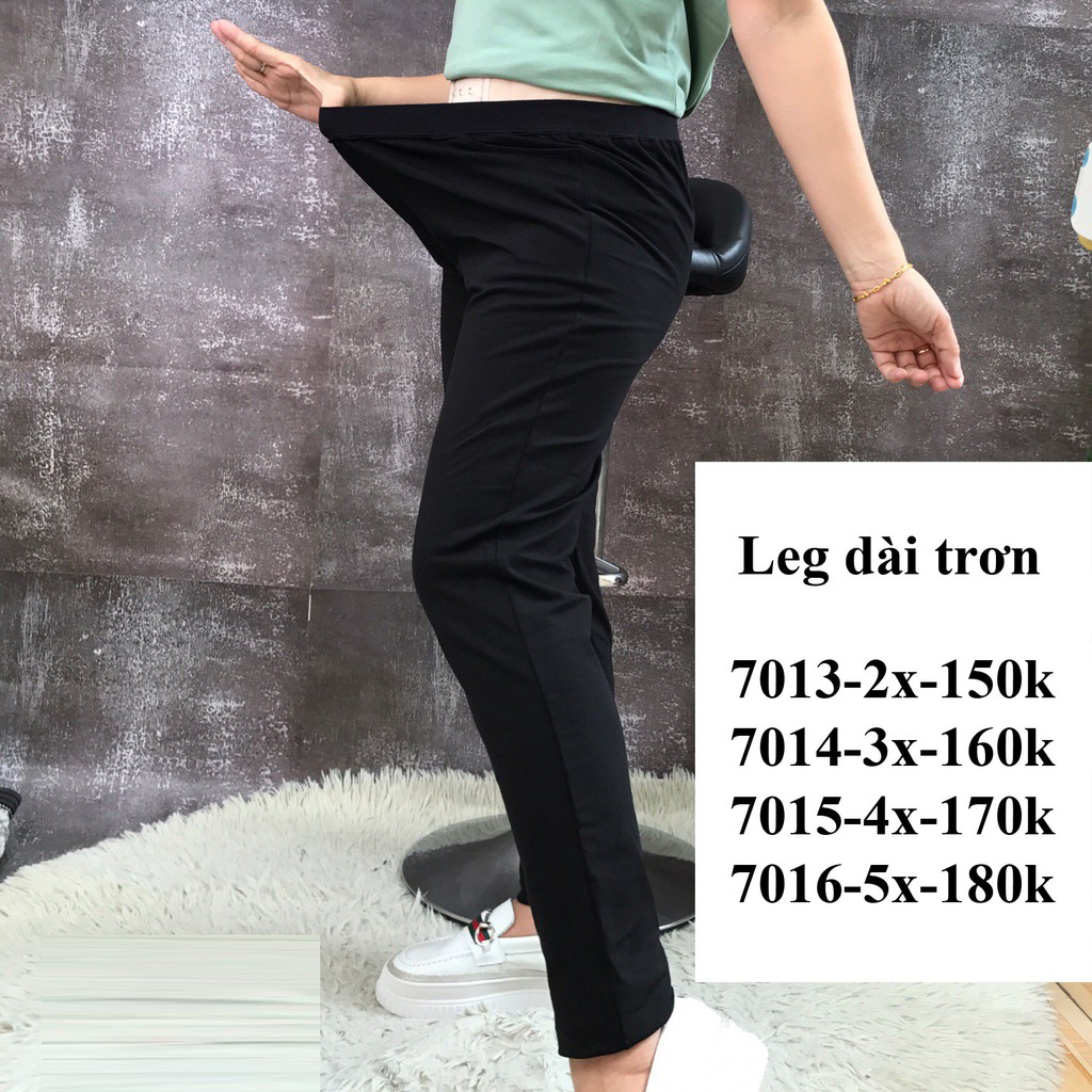 Quần leg BIG SIZE kiểu quần legging trơn có túi trước thun cotton co giãn 7013,7014,7015,7016 | BigBuy360 - bigbuy360.vn