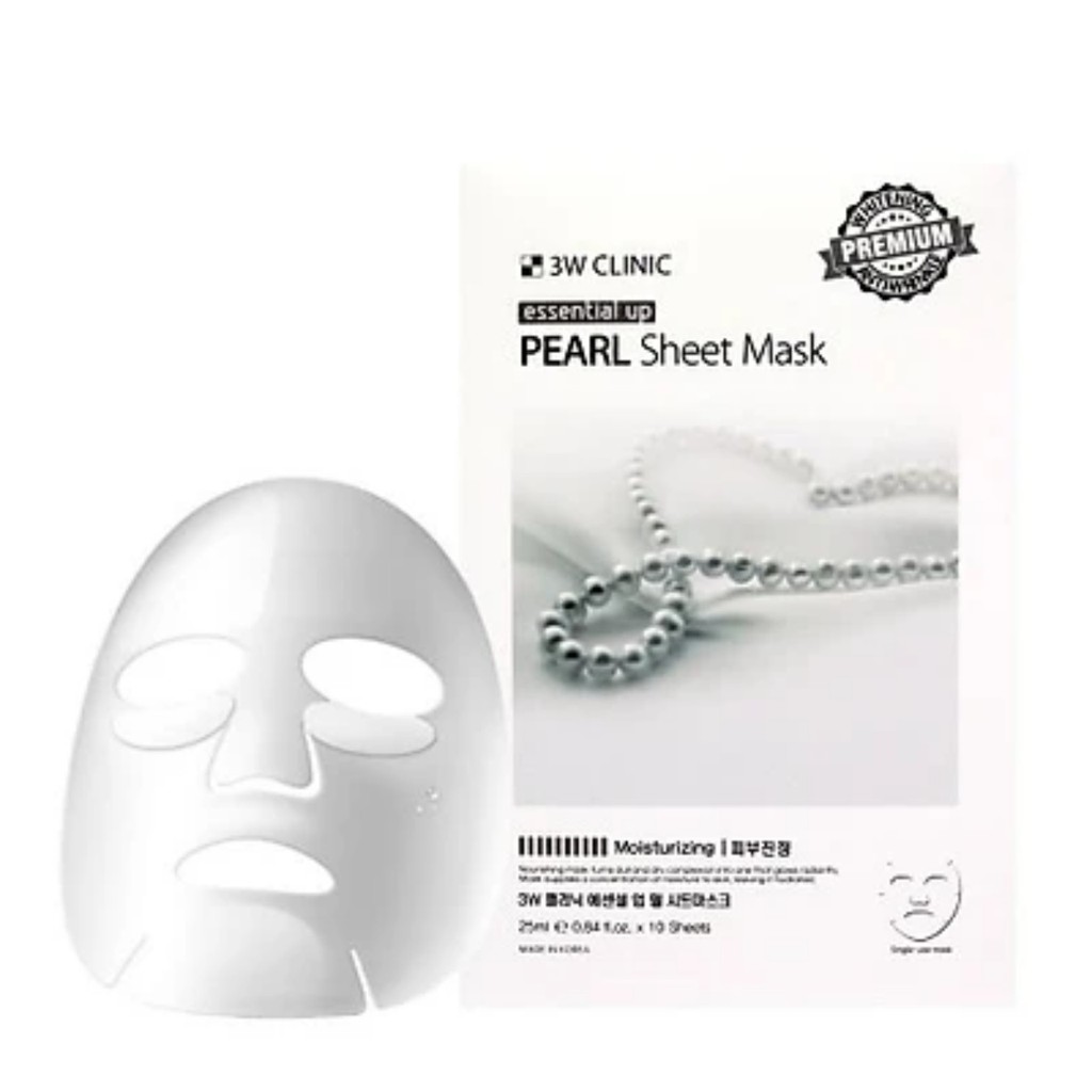 Mặt Nạ Ngọc Trai Sáng Da 3W Clinic 3W Clinic Essential Up Pearl Sheet Mask 25ml