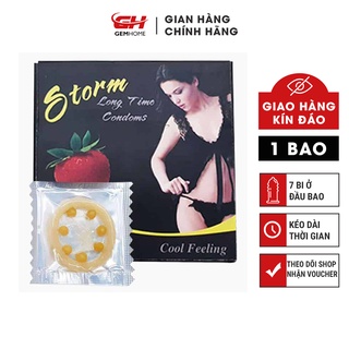 Bao Cao Su Storm 7 Hạt Bi To Kéo Dài Thời Gian Hộp 1 Bao GEMHOME