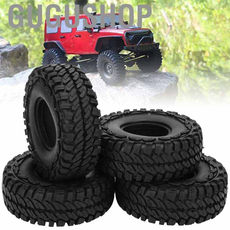 Gugushop RC Car Wheel Tyres Rubber Tires  4pcs 114MM 1.9Inch Fit for SCX10 90046 1/10 Scale Model Crawler Off-road Truck