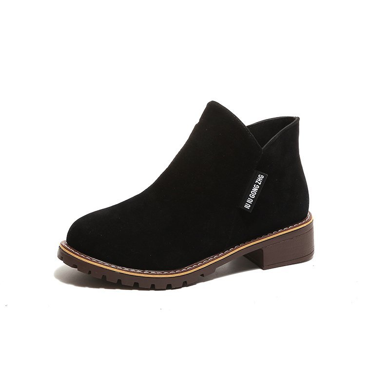 Giày Boot Cổ Ngắn Bằng Nhung Size Lớn 41-43 40 Chelsea Thời Trang Thu Đông Cho Nữ