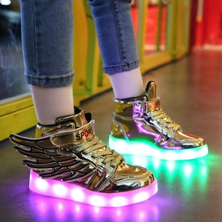 Giày chạy bộ có đèn led phát sáng có thể sạc lại cho bé