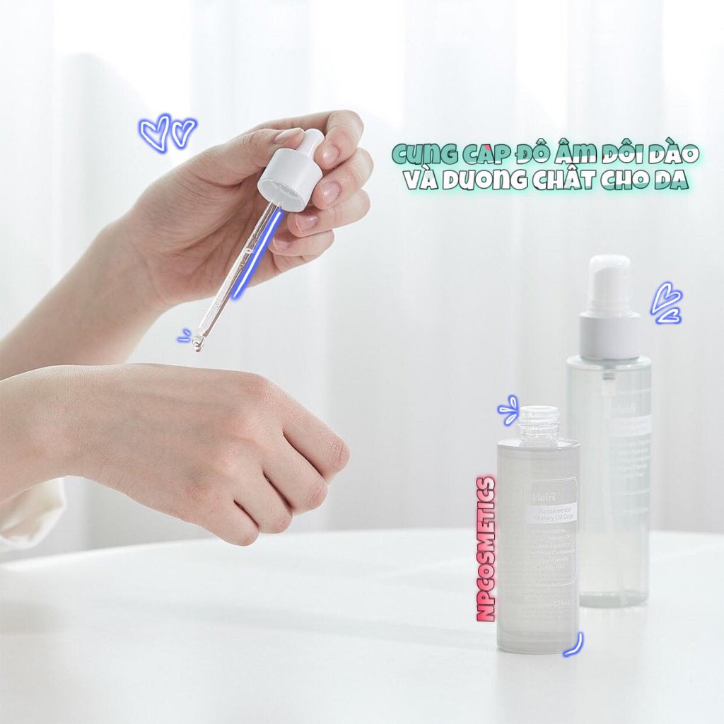 Tinh chất dưỡng ẩm Klairs Fundamental Watery Oil Drop 50ml