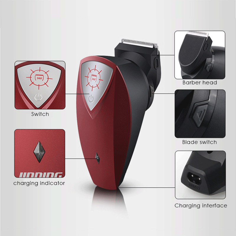 (Hàng Mới Về) Tông Đơ Hớt Tóc Tự Động Xoay 360 Độ Cho Nam